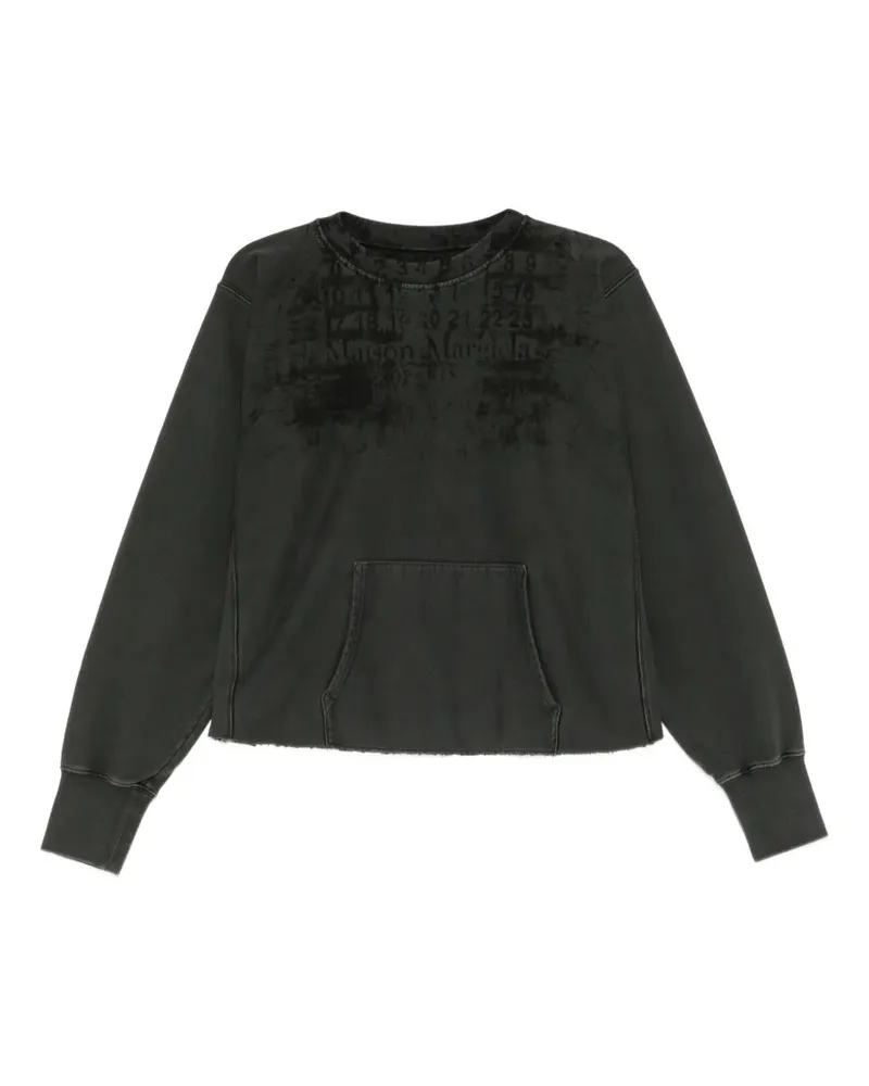 Maison Margiela Pullover mit Logo-Print - Grau Grau