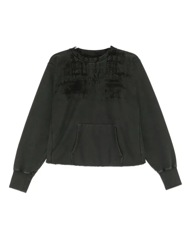 Maison Margiela Pullover mit Logo-Print - Grau Grau