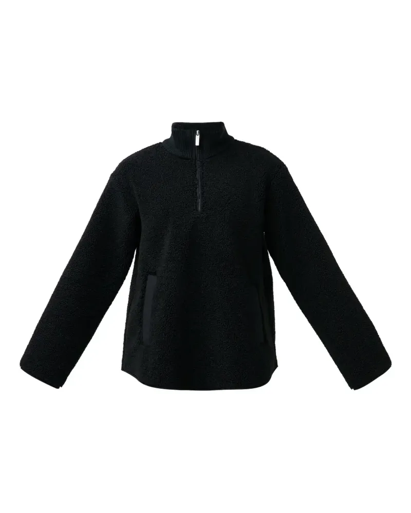 Sweaty Betty Plüschiger Fleecepullover mit Reißverschluss - Schwarz Schwarz