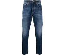 Halbhohe Jeans - Blau