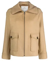 Woolrich Jacke mit geripptem Kragen Nude