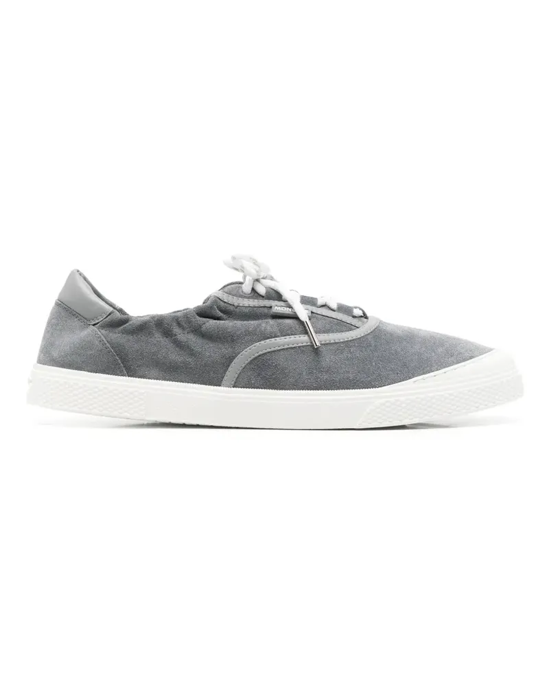 Moncler suede lace-up sneakers - Grau Grau