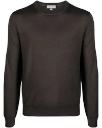 Canali Fein gestrickter Pullover Braun