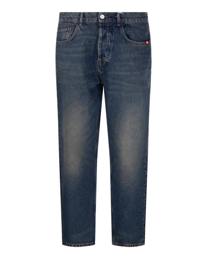 Amish Five-Pocket-Jeans mit Knopfverschluss - Blau Blau