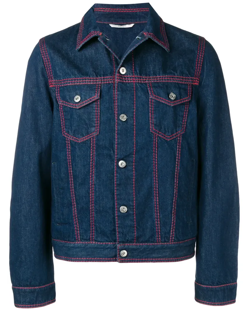 Valentino Garavani Jeansjacke mit Logo-Print - Blau Blau
