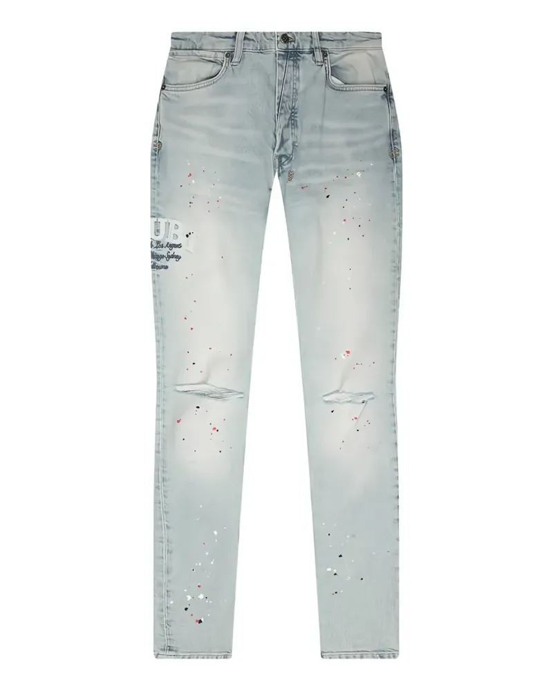 ksubi Van Winkle Ksteller Genesis paint-splatter distressed jeans - Blau Blau
