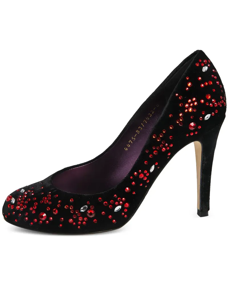 Gina Pumps mit Kristallen 100mm - Schwarz Schwarz
