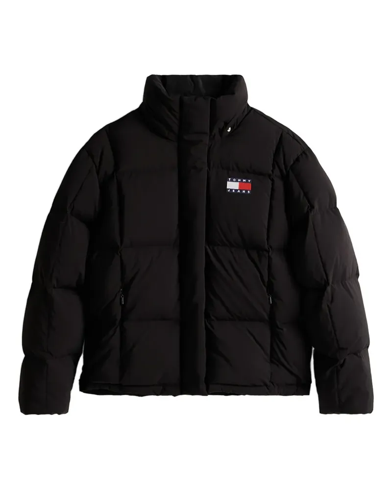 Tommy Hilfiger Gefütterte Jacke mit Logo - Schwarz Schwarz