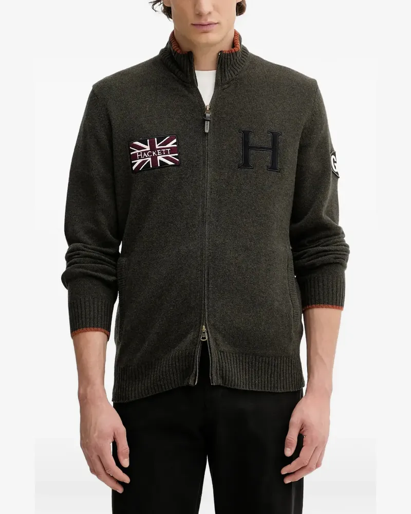 Hackett zip-up cardigan - Grün Grün