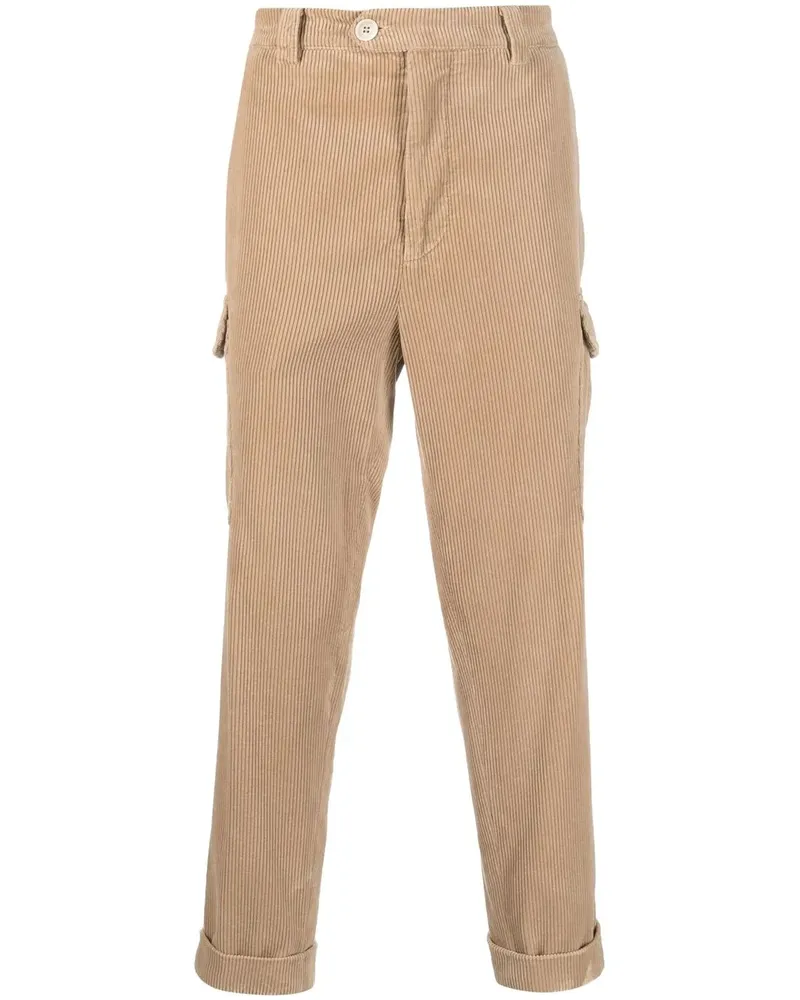 Brunello Cucinelli Cropped-Hose aus Cord - Nude Nude