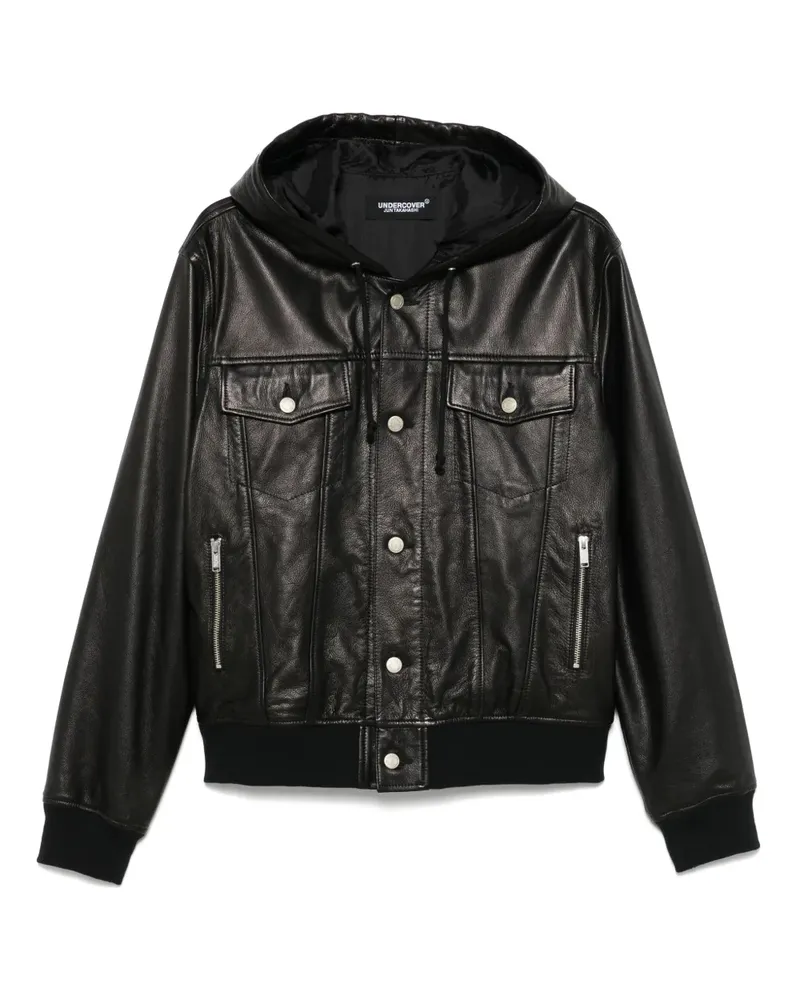 Undercover Klassische Lederjacke - Schwarz Schwarz
