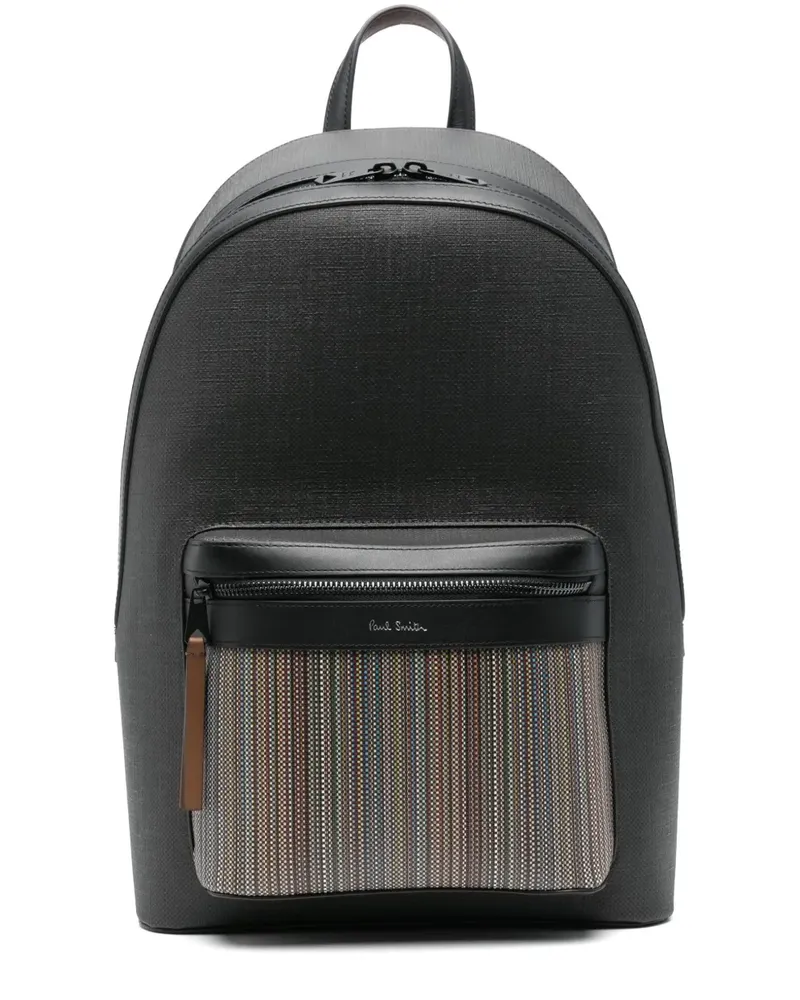 Paul Smith Rucksack mit Signature Streifendetail - Schwarz Schwarz