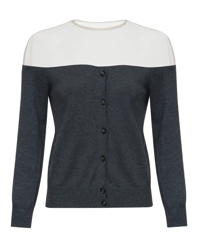 Maison Margiela Sheer-Cardigan - Grau Grau