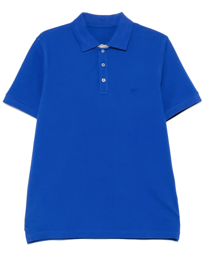 Fay Poloshirt mit kurzen Ärmeln - Blau Blau