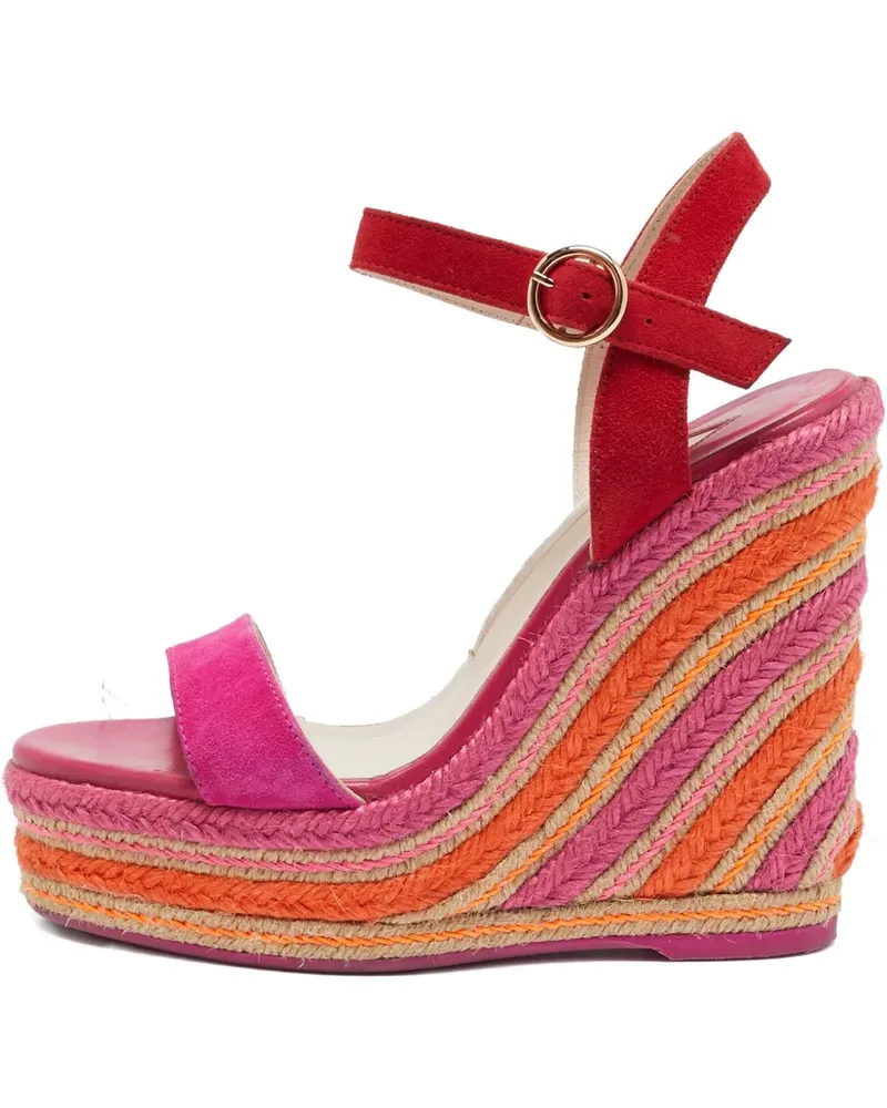 Sophia Webster Pre-owned Wedge-Espadrille-Sandalen aus Wildleder 135mm - Rosa Rosa