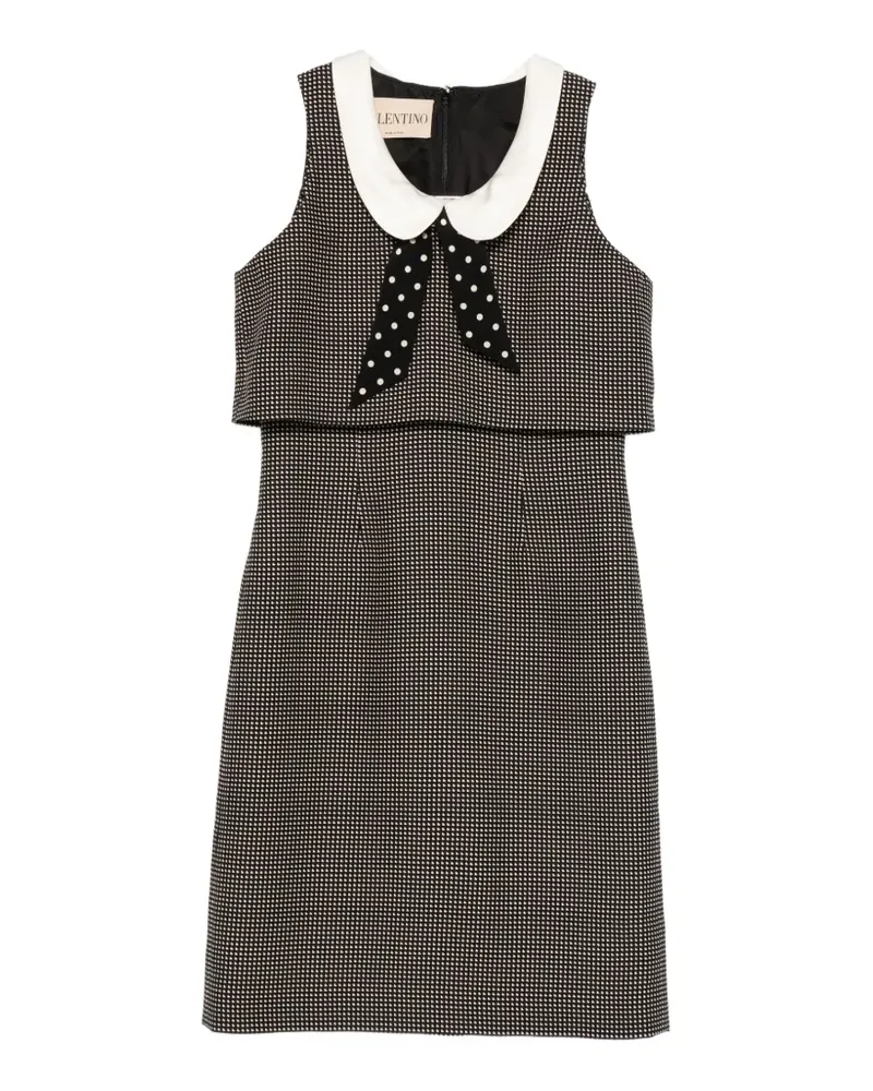 Valentino Garavani patterned collared dress - Schwarz Schwarz