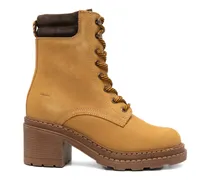 Stiefel mit Blockabsatz 70mm - Braun