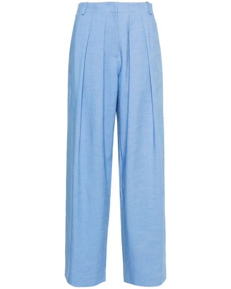 Maje Bundfaltenhose mit geradem Bein Blau