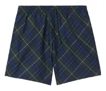 Karierte Badeshorts - Grün
