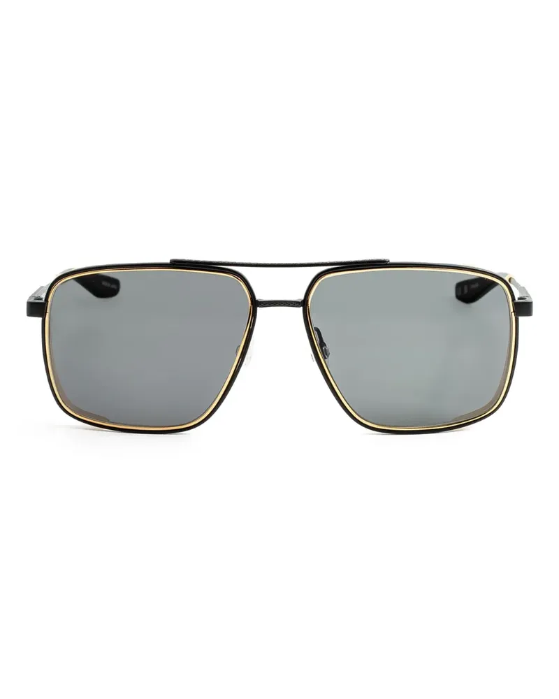 Barton Perreira Sonnenbrille mit eckigem Gestell - Schwarz Schwarz