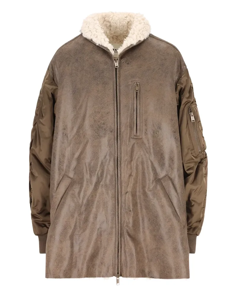 Isabel Marant zip-fastening coat - Braun Braun