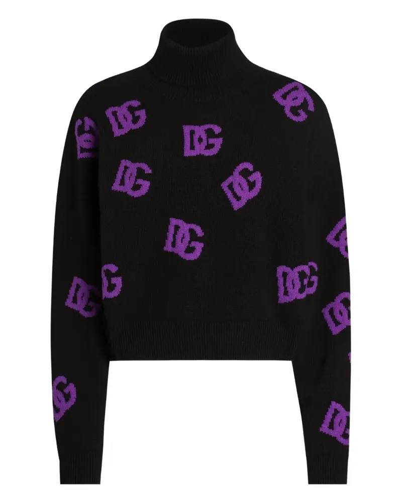 Dolce & Gabbana Pullover mit DG-Logo - Schwarz Schwarz