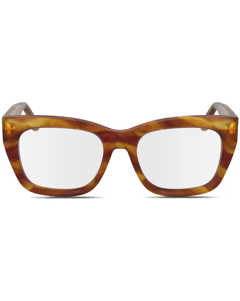 Victoria Beckham Gestreifte Brille - Braun Braun
