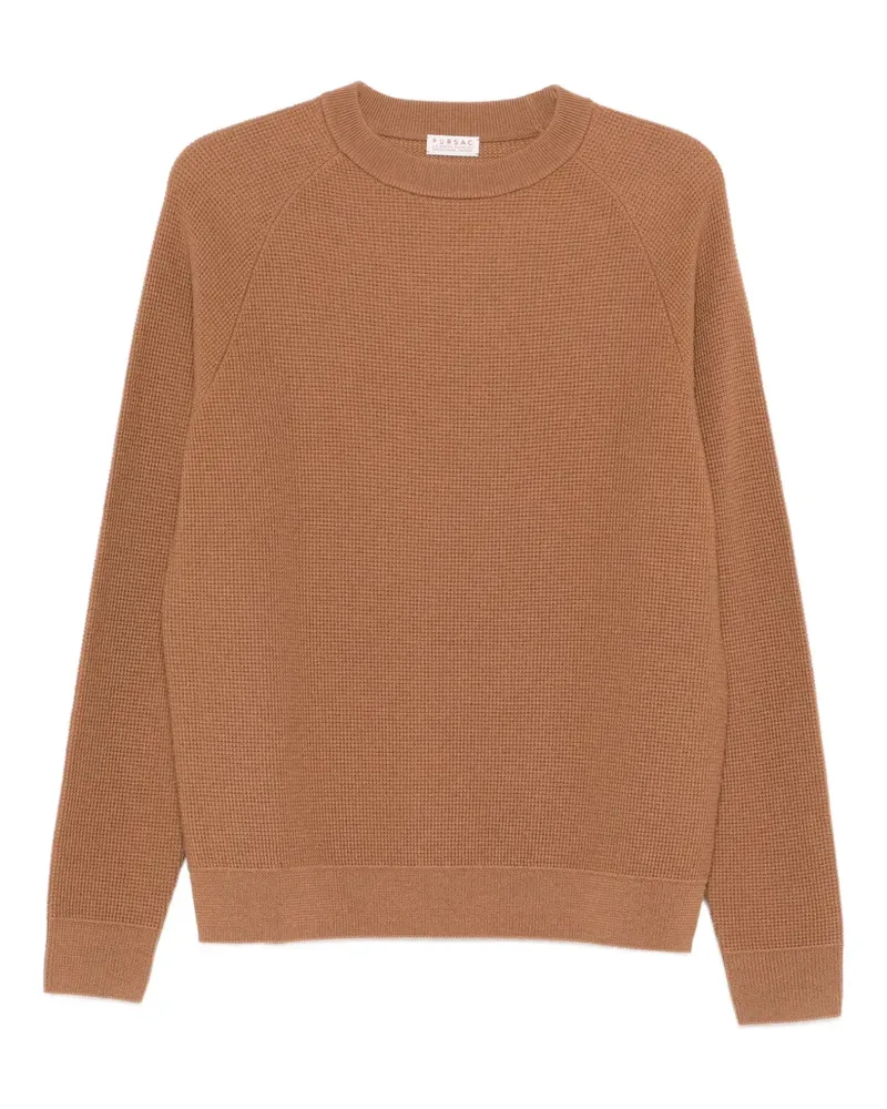 FURSAC Pullover mit Rundhalsausschnitt - Braun Braun