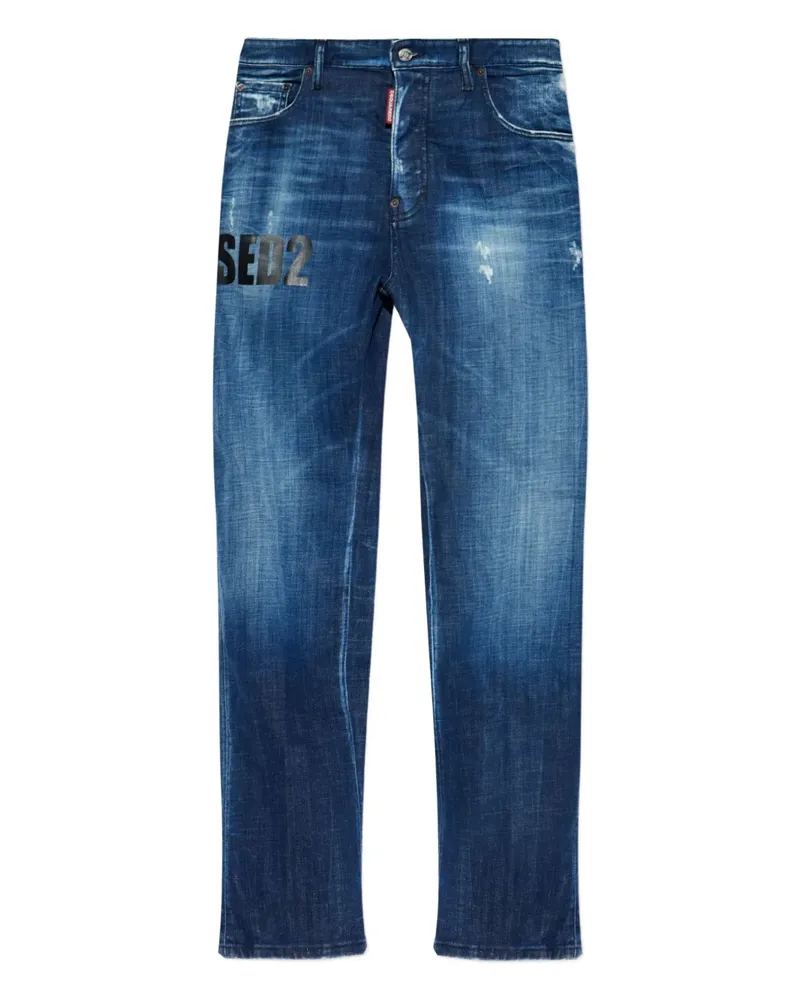 Dsquared2 Jeans in Distressed-Optik - Blau Blau