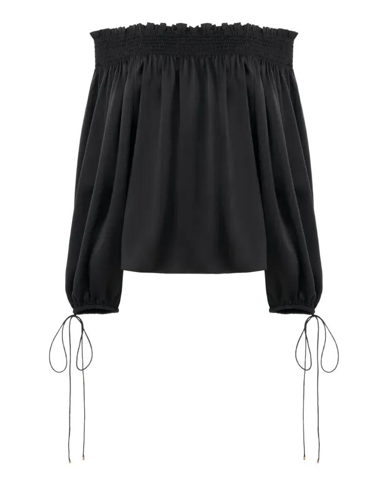Chloé off-shoulder long-sleeve blouse - Schwarz Schwarz