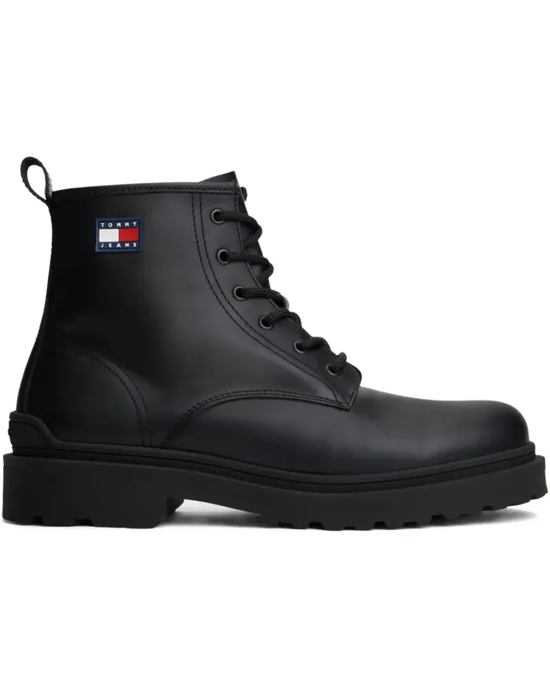 Tommy Hilfiger Schnürstiefel mit Logo-Detail - Schwarz Schwarz