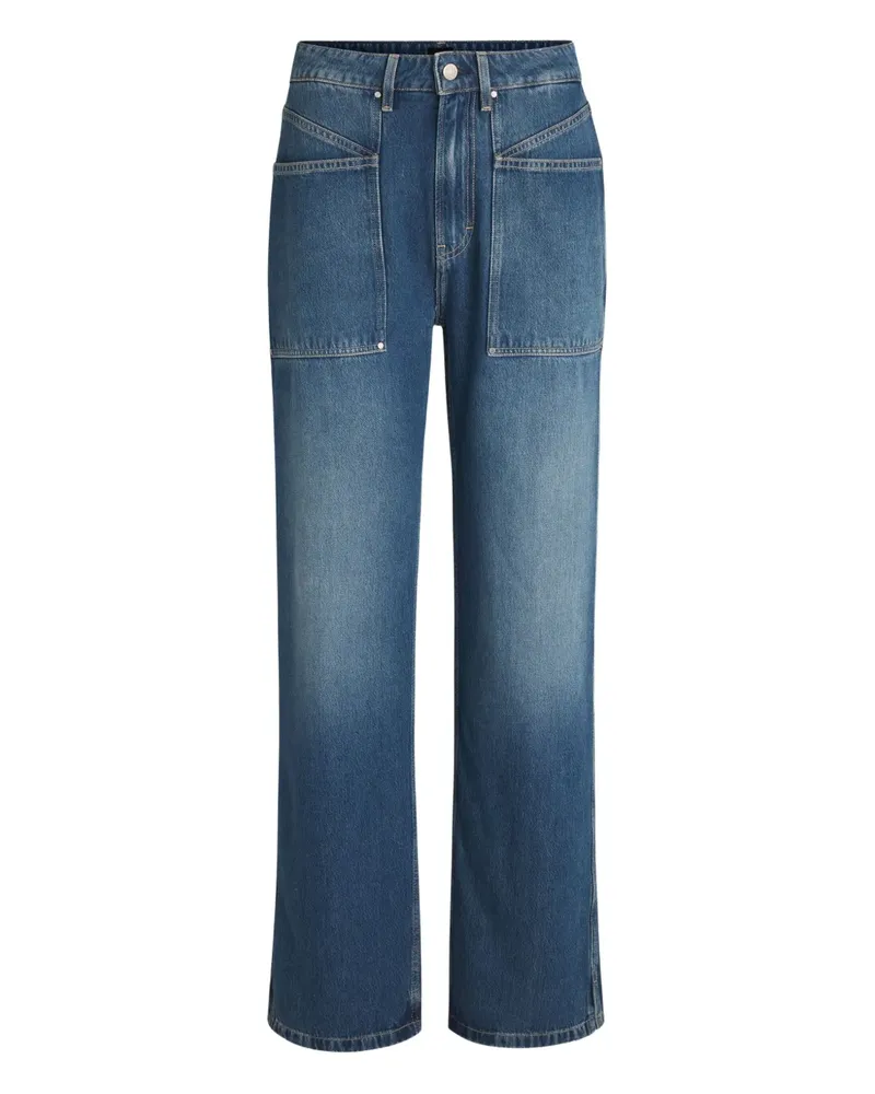 HUGO BOSS Jeans mit hohem Bund - Blau Blau
