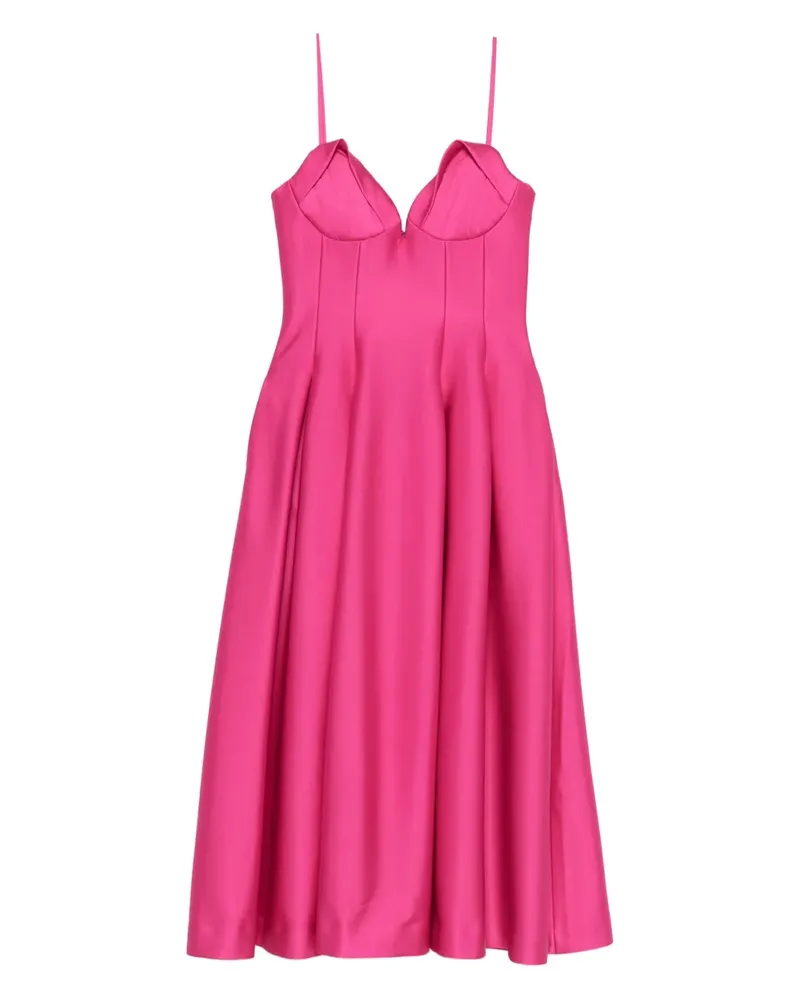 Rebecca Vallance Plissiertes Kleid mit Herzausschnitt - Rosa Rosa