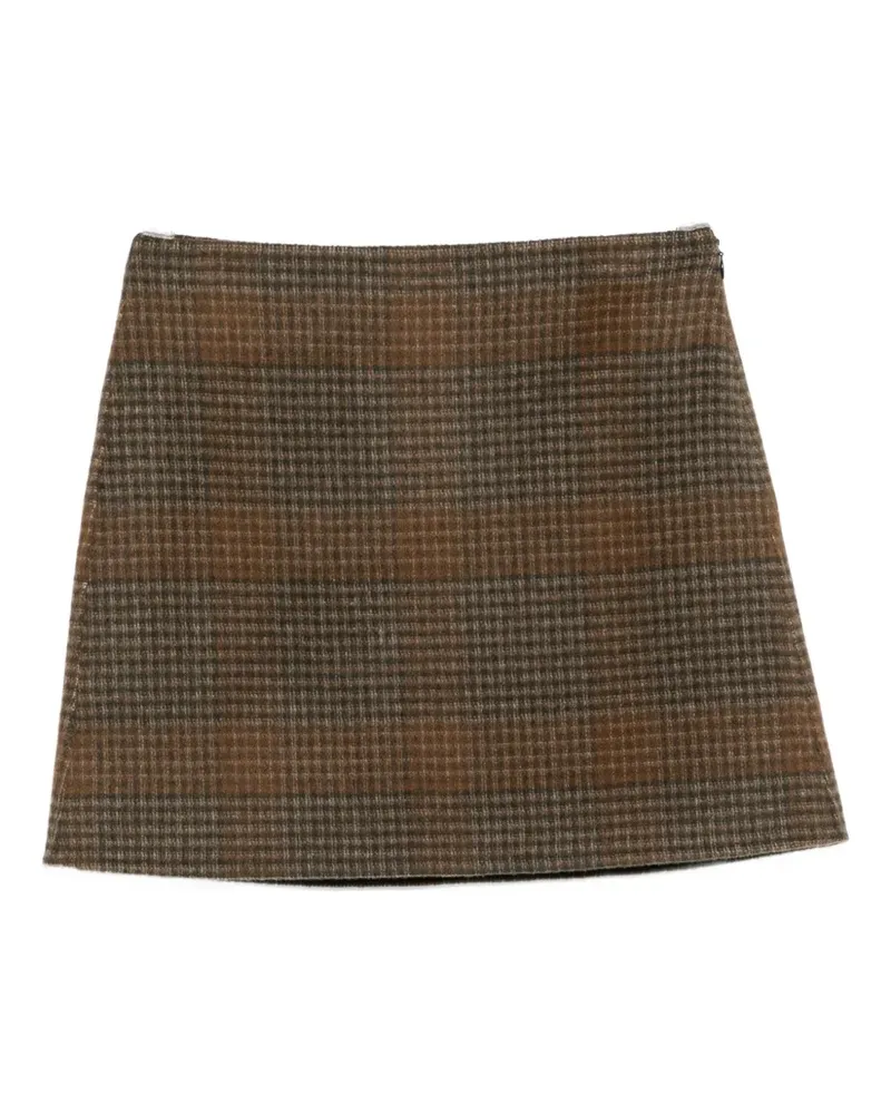 Theory Karierter Minirock - Braun Braun