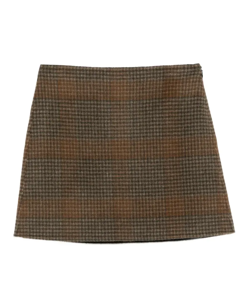 Theory Karierter Minirock - Braun Braun