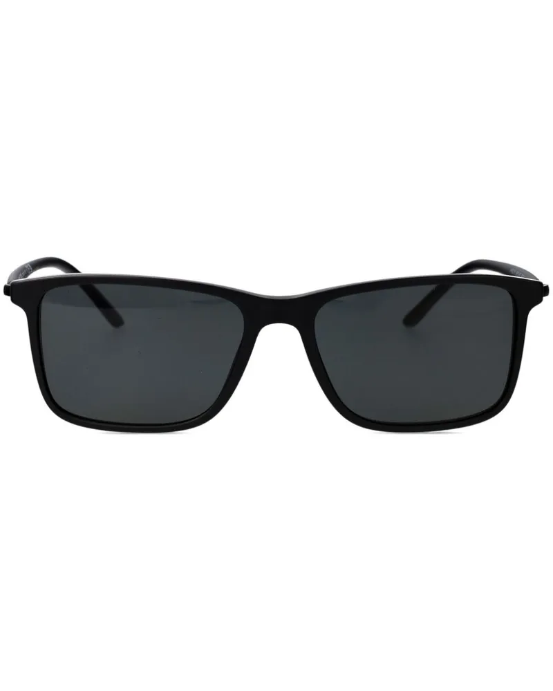 Giorgio Armani Sonnenbrille mit eckigem Gestell - Schwarz Schwarz