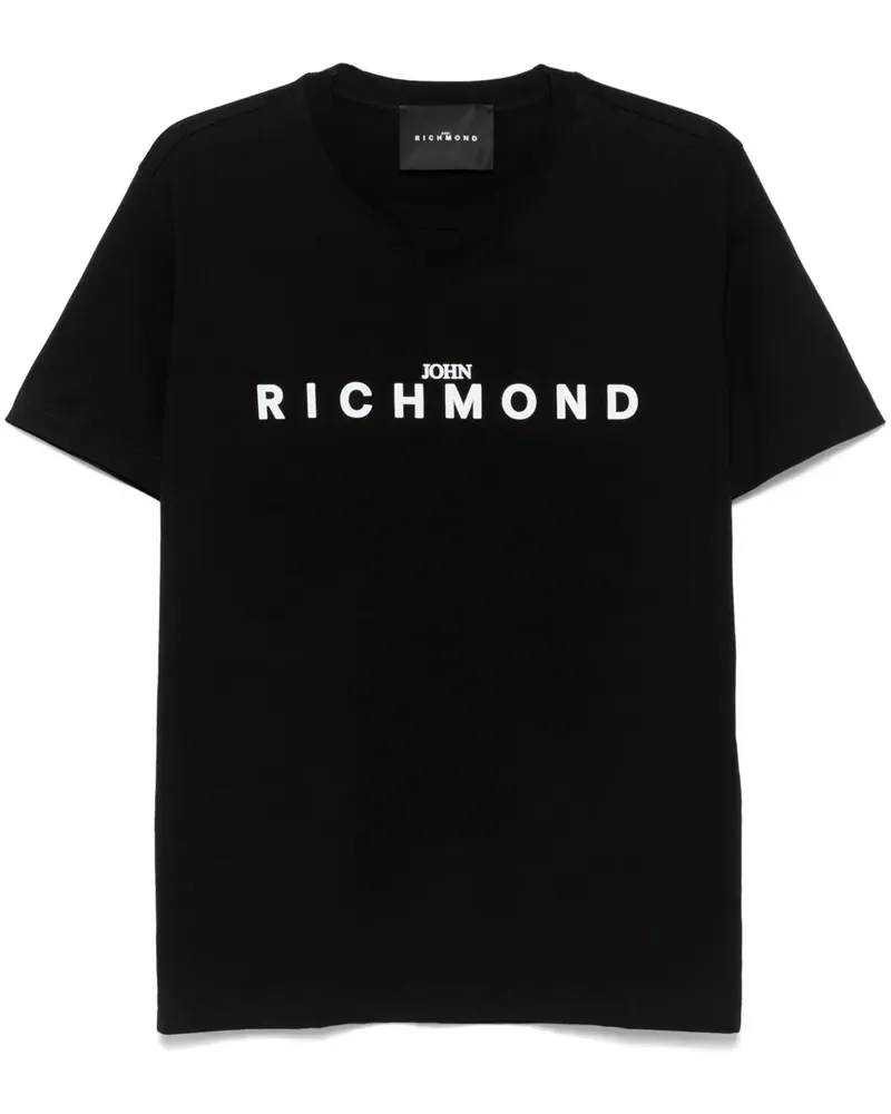 John Richmond T-Shirt mit Logo-Print - Schwarz Schwarz