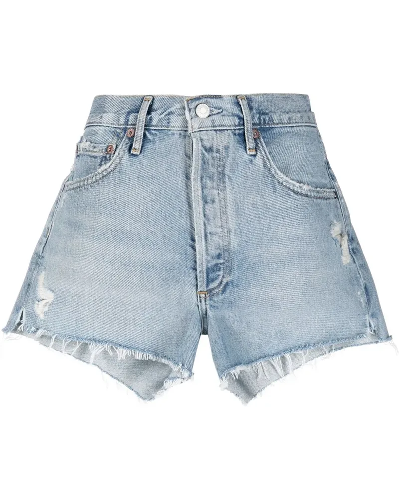 AGOLDE Hoch sitzende Jeans-Shorts - Blau Blau