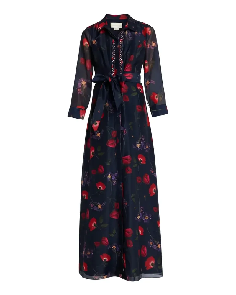 Sachin & Babi Addison embellished floral-print maxi dress - Blau Blau