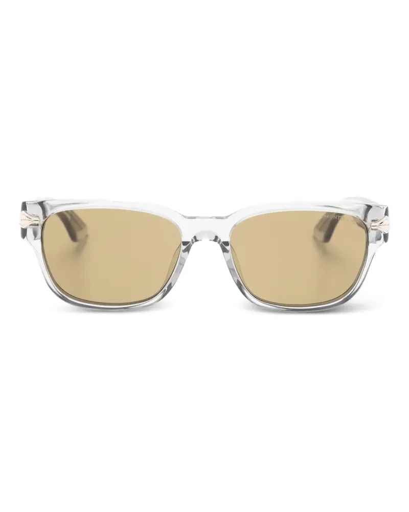 Montblanc Sonnenbrille mit eckigem Gestell - Grau Grau