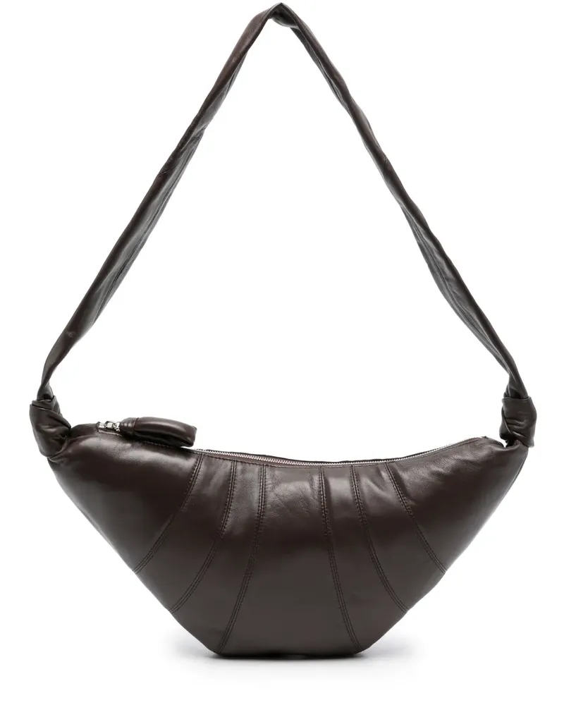 Christophe Lemaire Mittelgroße Croissant Schultertasche - Braun Braun