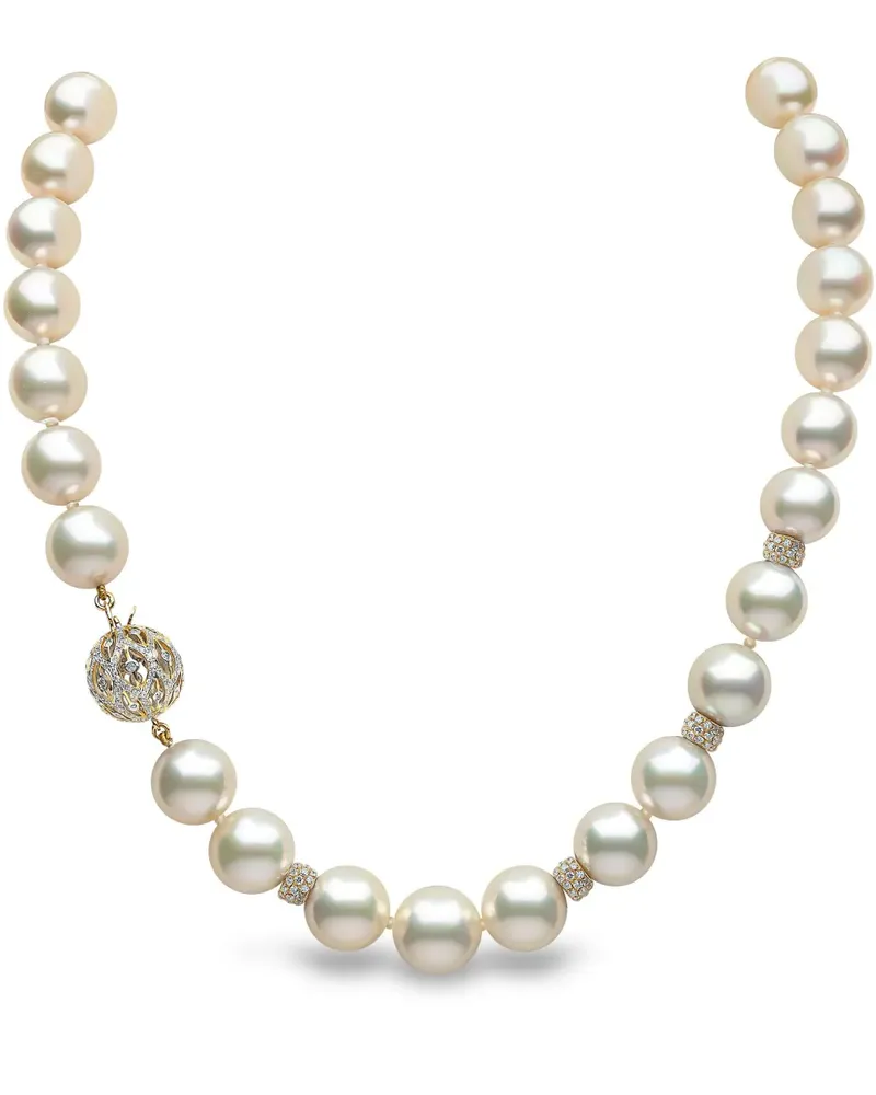 YOKO London 18kt Classic Lu Gelbgoldhalskette mit Südseeperle und Diamant Gold