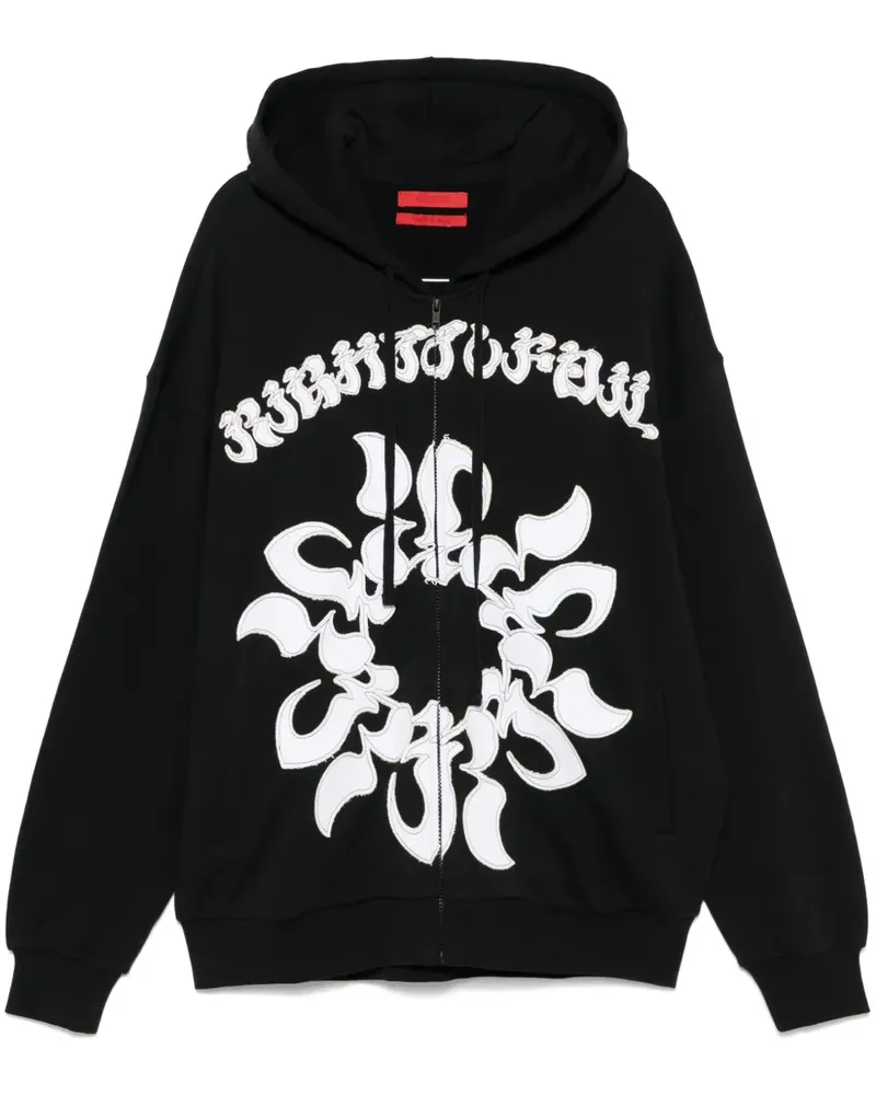 KUSIKOHC Hoodie mit R-Patch - Schwarz Schwarz