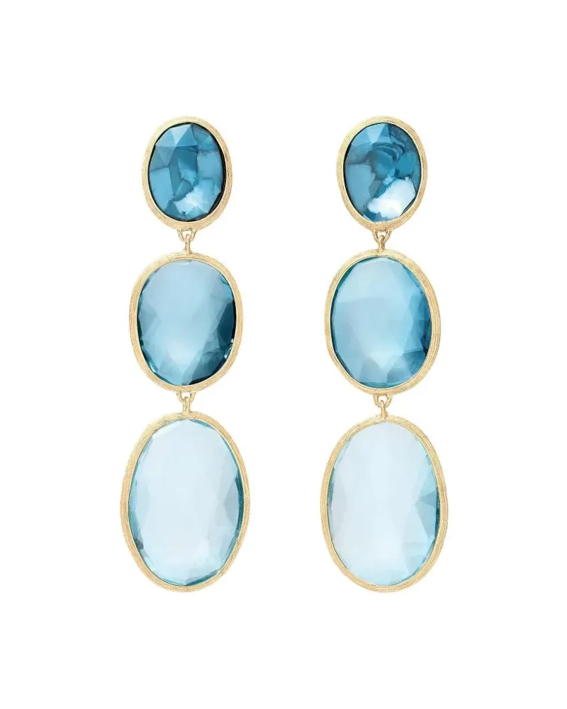 Marco Bicego 18kt Lunaria Gelbgoldohrringe mit Topas - Blau Blau