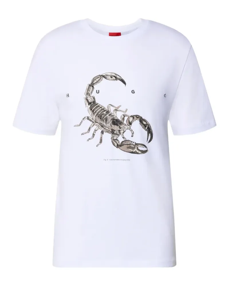 HUGO BOSS Discorb T-Shirt mit Skorpion-Print - Weiß Weiß