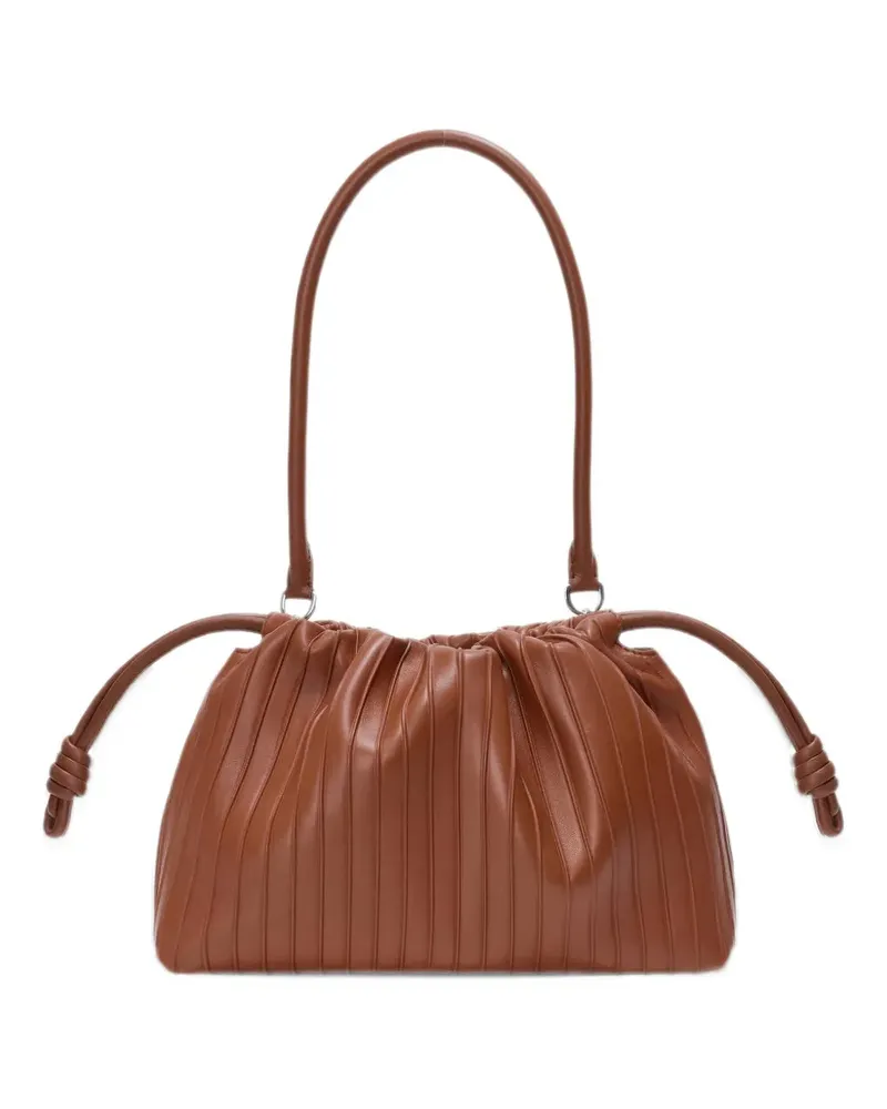 Loewe Mittelgroßes Flamenco Pleats Portemonnaie aus Nappalammleder - Braun Braun