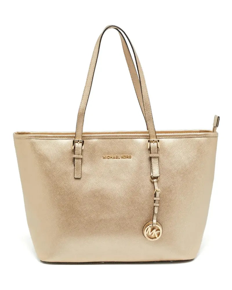 Michael Kors Jet Set Travel leather tote bag - Gold Gold