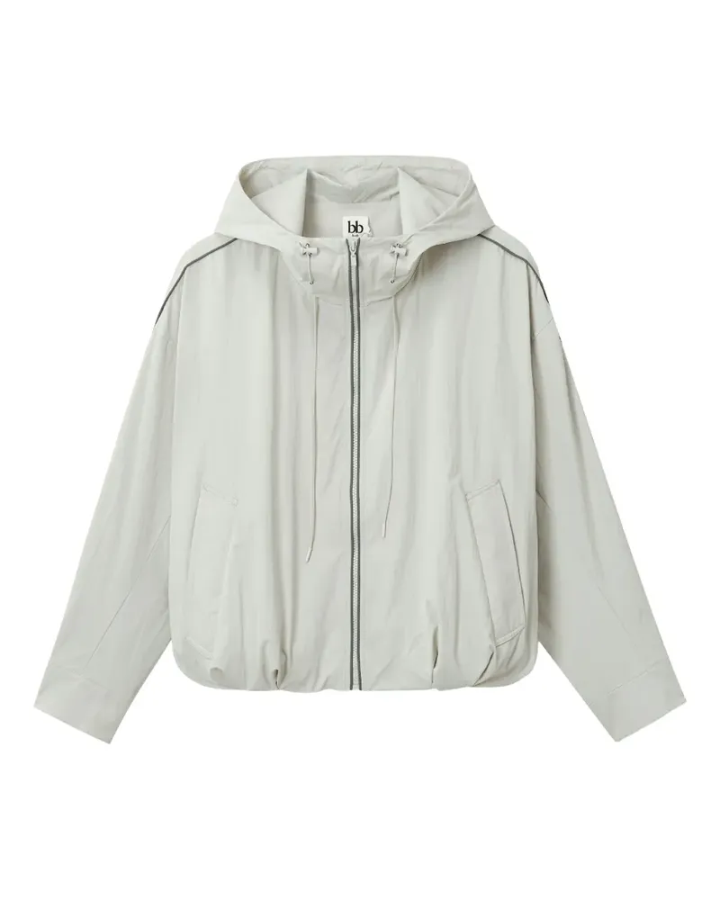 b+ab Kapuzenjacke mit Paspeln - Grau Grau