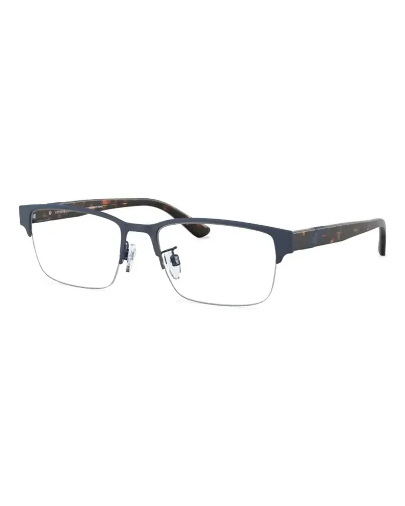 Emporio Armani Brille mit eckigem Gestell - Blau Blau