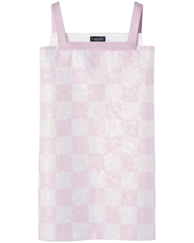Versace Minikleid mit Check - Rosa Rosa